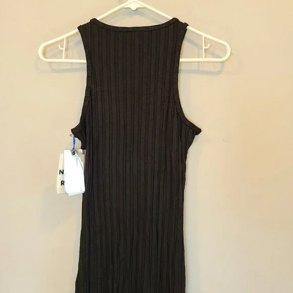 Simon Miller Rib Goomba Dress NWT Black Sleeveless Bodycon Womens XS - Picture 6 of 16